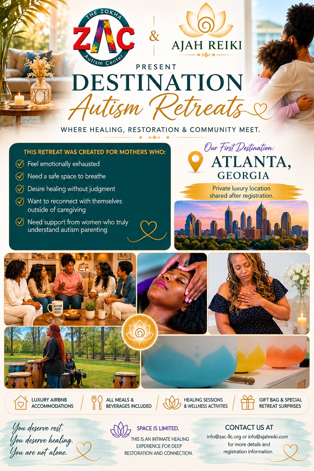 Destination Autism Retreat flyer for Atlanta, Georgia
